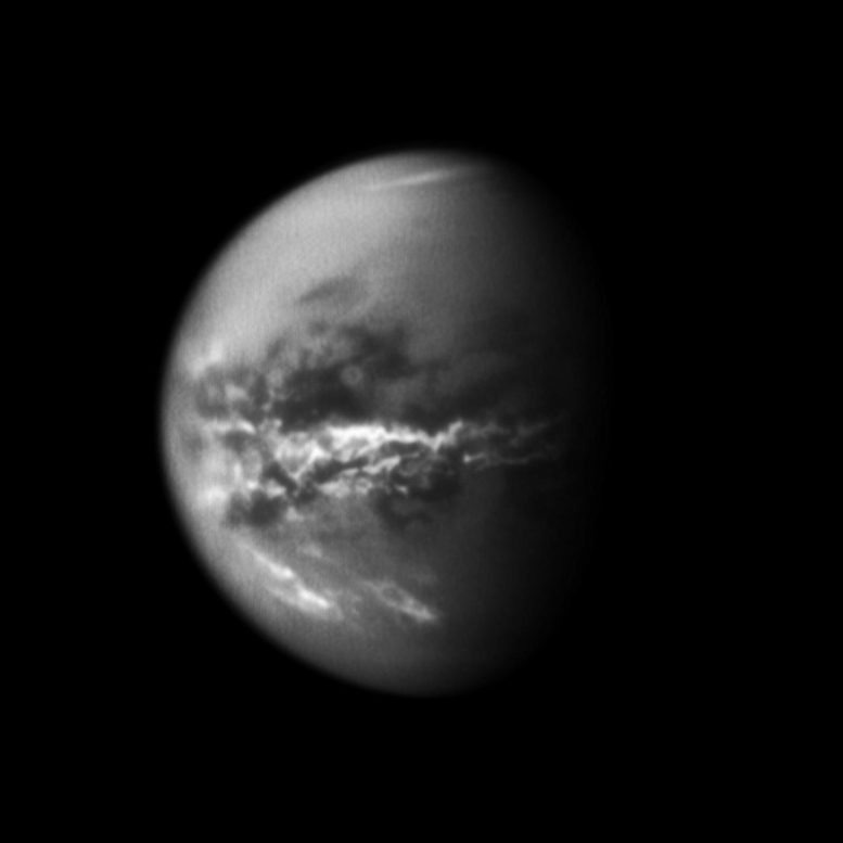 Cassini Observes Cloud Activity on Titan