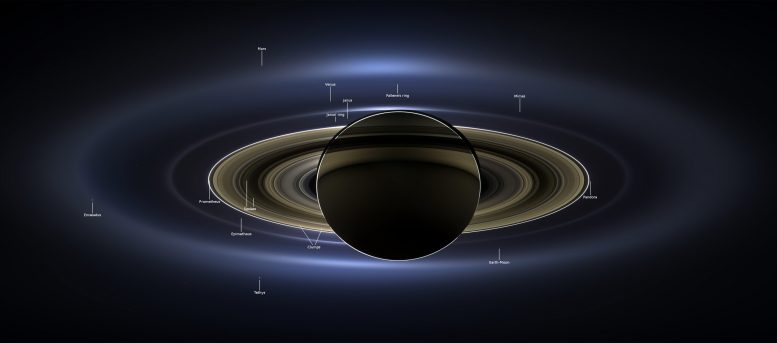 Cassini Provides New View of Saturn and Earth