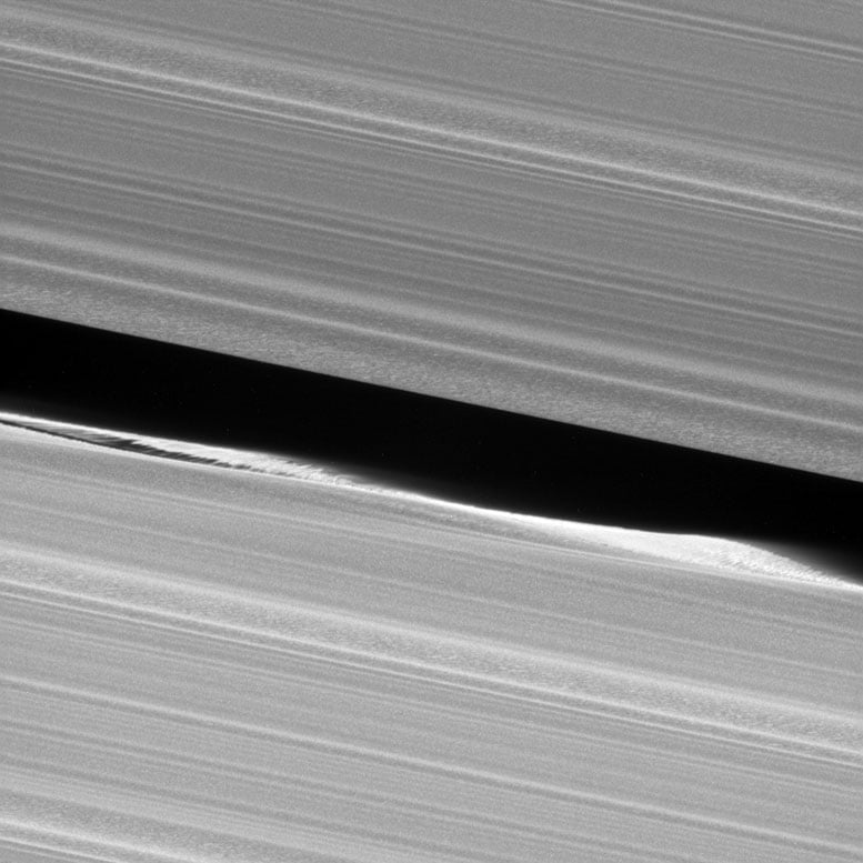 Cassini Spacecraft Views Outer Edge of Saturn's Main Rings