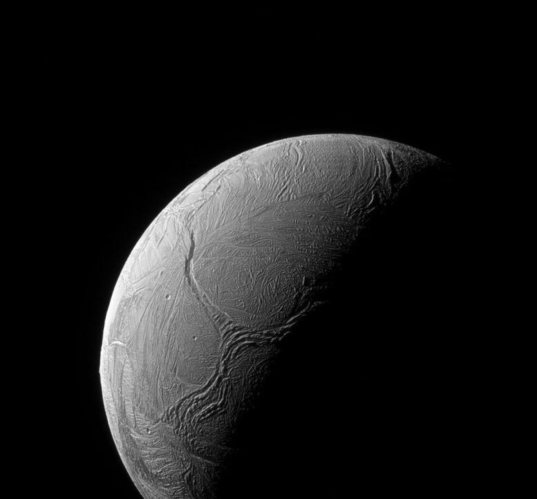Cassini Views Enceladus' South Pole