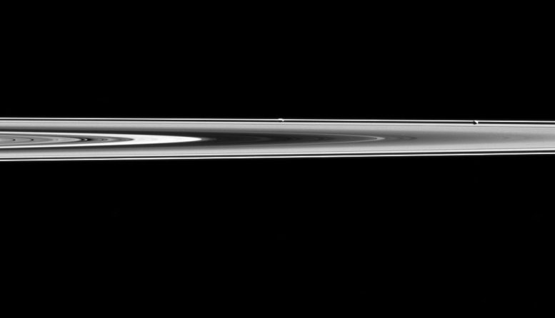 Cassini Views Prometheus and Pandora