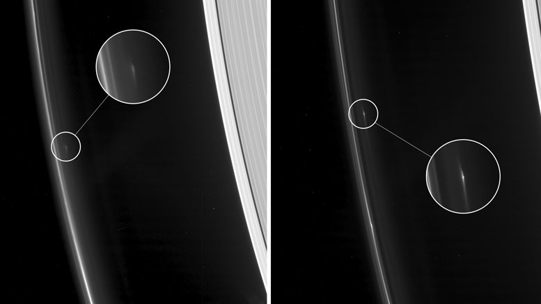 Cassini Views Small Objects in Saturn's F Ring