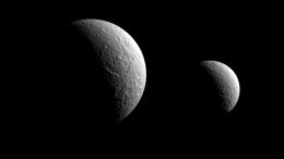 Cassini Views Tethys and Rhea