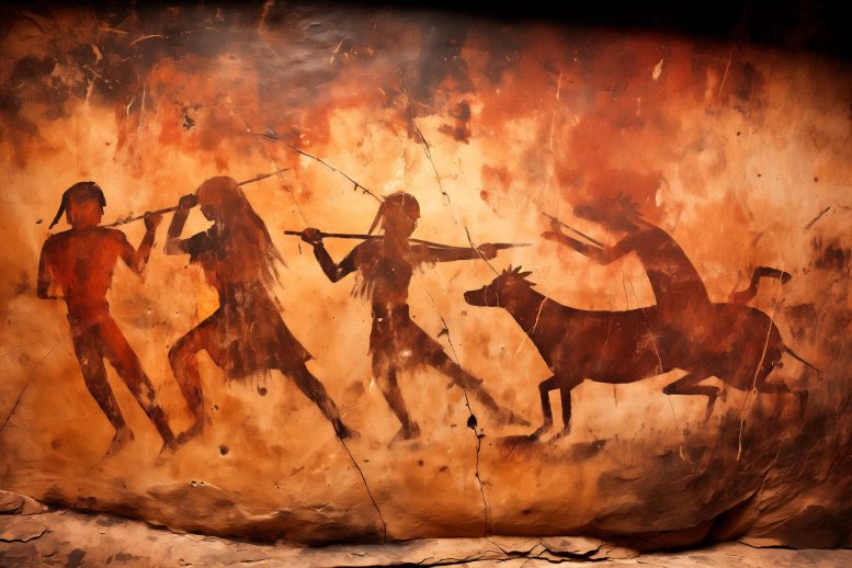 Cave Painting Hunters Concept Art