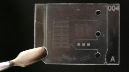 Center for Polymer Microfabrication Manufacturing Microfluidic Chips