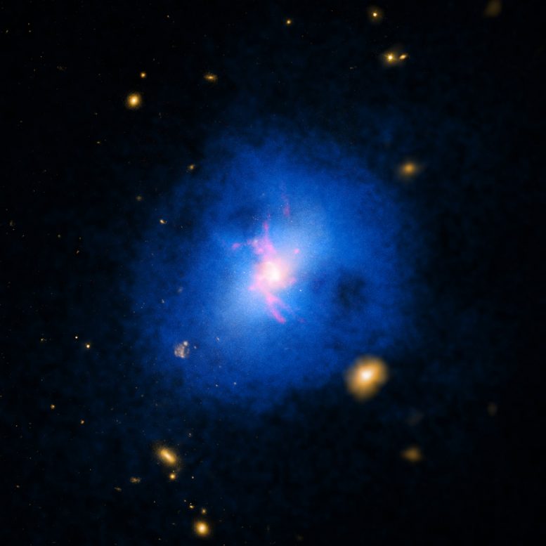 Chandra Observatory Finds Cosmic Showers Halt Galaxy Growth