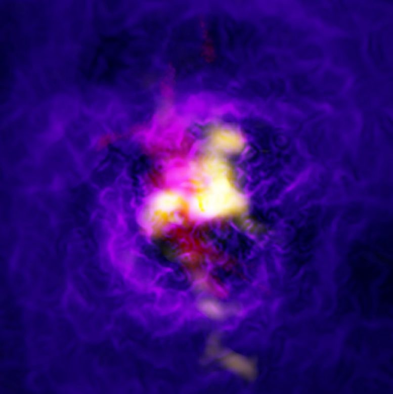 Chandra Reveals Cosmic Fountain Powered by Black Hole