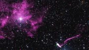 Chandra Views Runaway Pulsar Firing an Extraordinary Jet