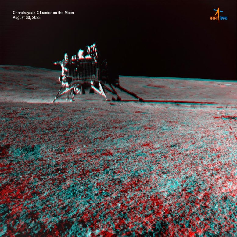 L'atterrisseur Chandrayaan-3 sur la Lune
