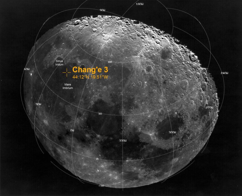 موقع الهبوط على سطح القمر Chang'e 3