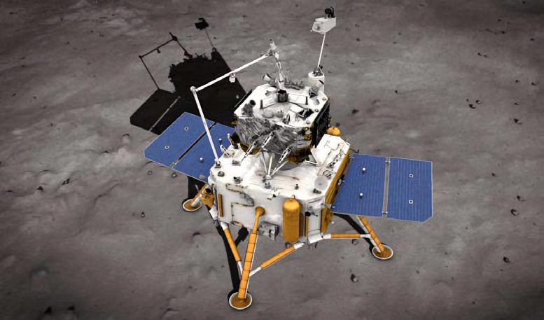 Chang'e 5 Lander on Moon Illustration