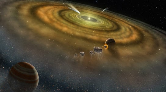 Chemistry of a Stars Protoplanetary Disc Shapes Life Friendly Atmospheres