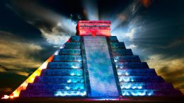 Chichen Itza Mayan Pyramid Night