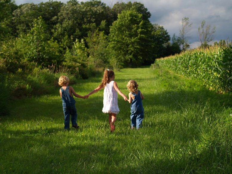 Children on Rural Farm