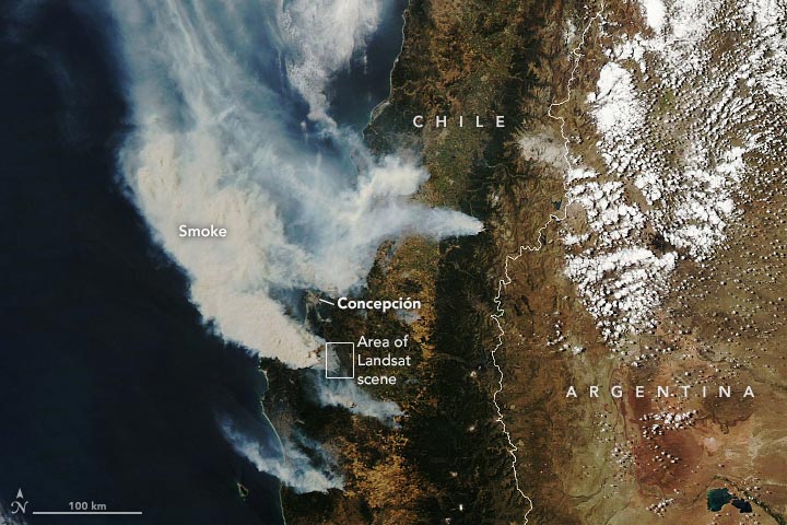 Chile Fires February 2023 Annotated
