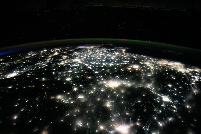 China City Lights From Space Station