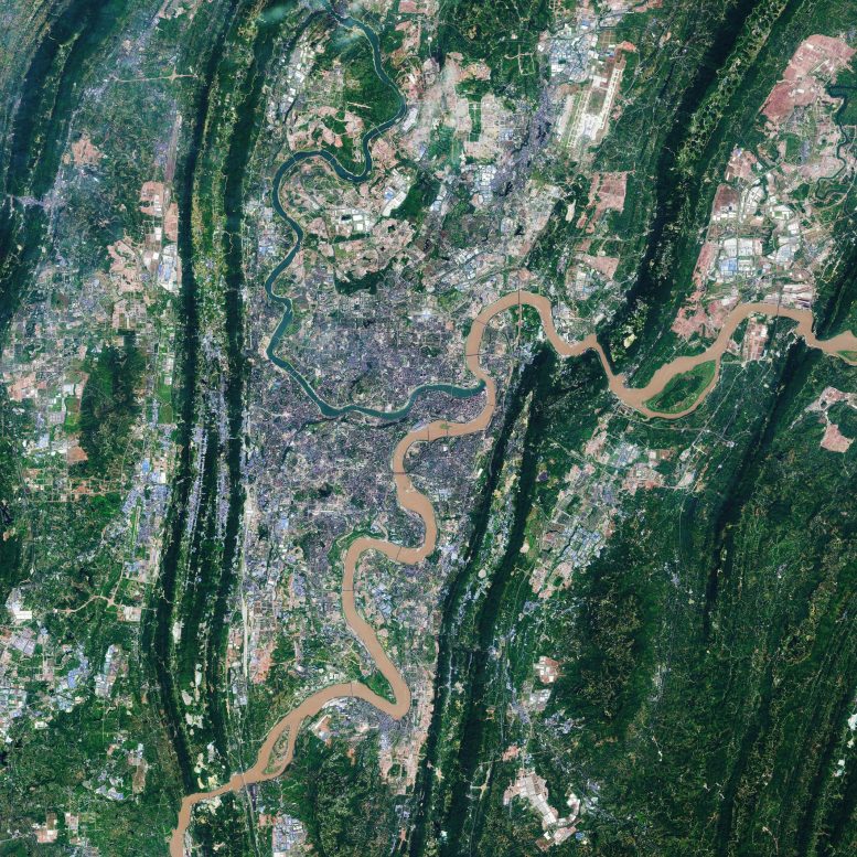 Chongqing China From Space