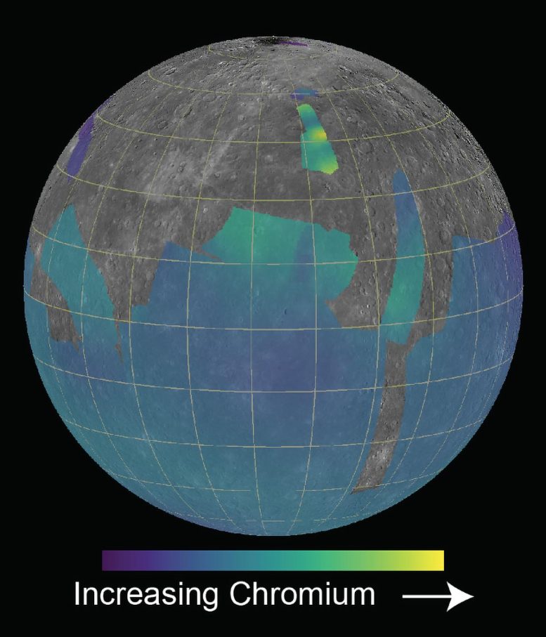 Chromium Abundance Map MESSENGER Mercury