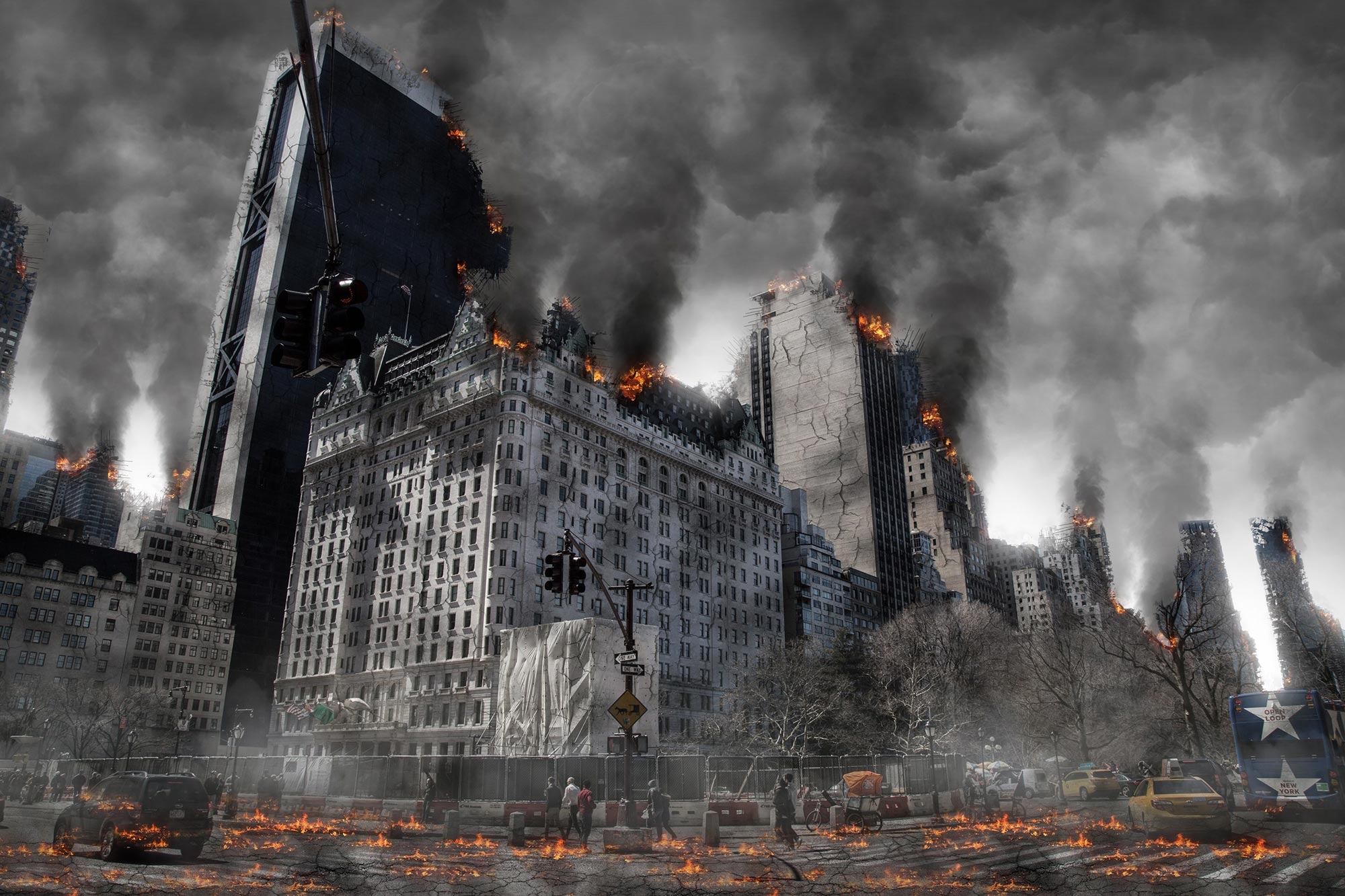 City Destruction Apocalypse Concept