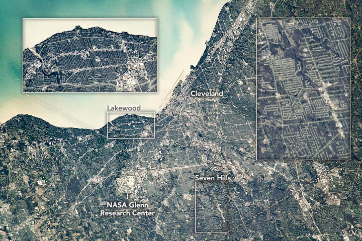 Cleveland, Ohio Satellite View Annotated