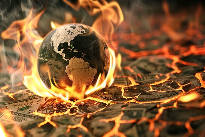 Climate Change Money on Fire