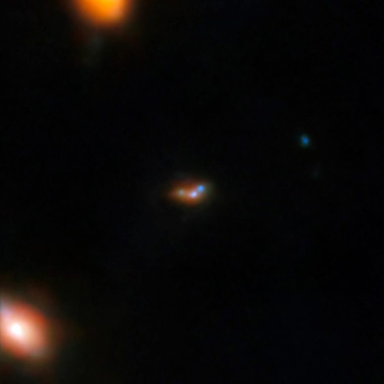 Close-In View of Three Neighboring Galaxies (Webb NIRCam Image)