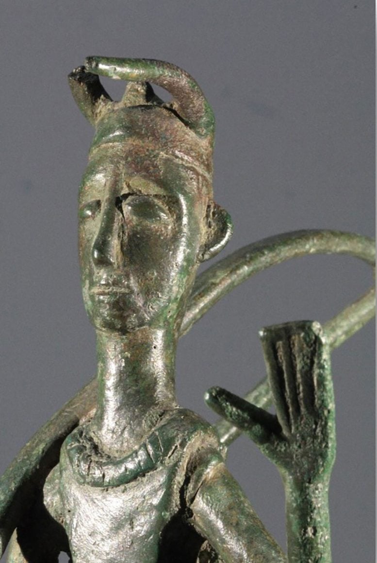 Close Up of a Nuragic Bronzetti