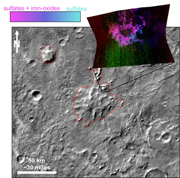 Clues about Volcanoes Under Ice on Ancient Mars Revealed