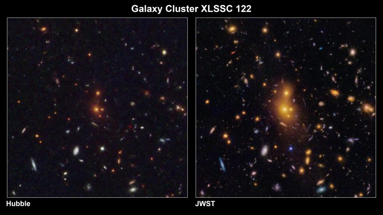 Cluster XLSSC 122 Hubble Versus JWST
