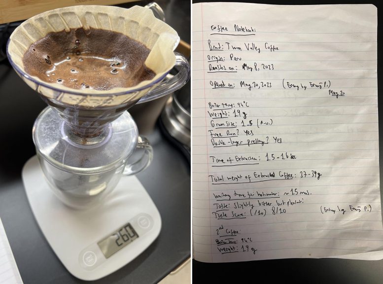 Coffee Experiment Data
