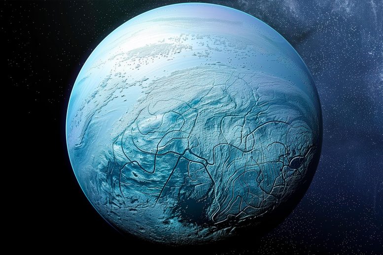 Cold Icy Exoplanet Art