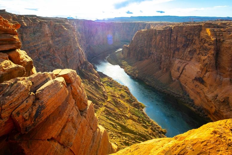 Colorado River Glen Canyon Aerial Perspective