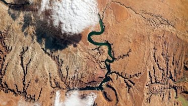 Colorado River Southeastern Utah From Space