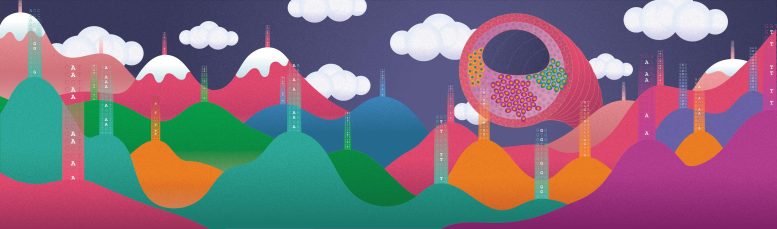 Colorful Visualization of DNA and Cell Changes in Vessels