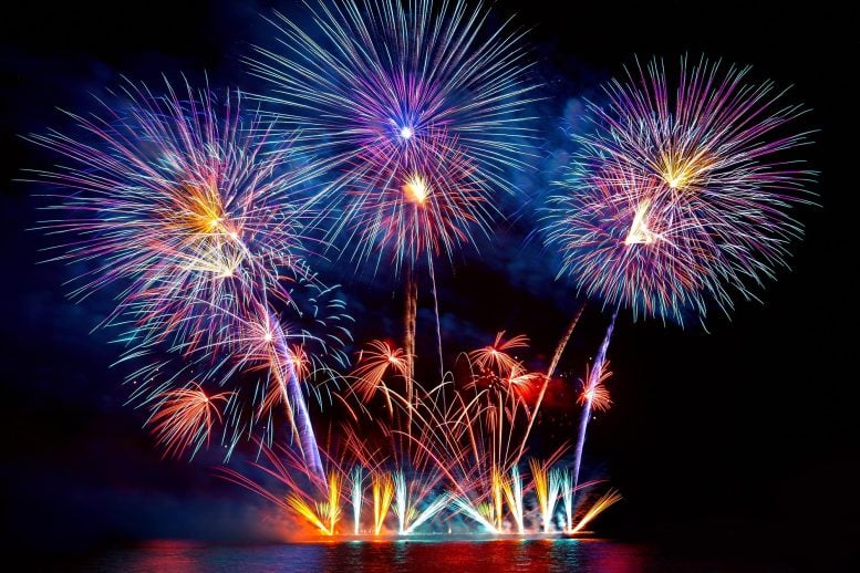 Colouful Fireworks Display