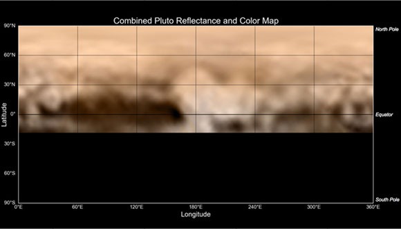 Combined Pluto Reflectance and Color Map from New Horizons