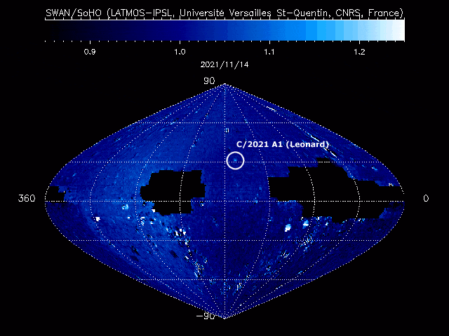 Kometa Leonard od SOHO