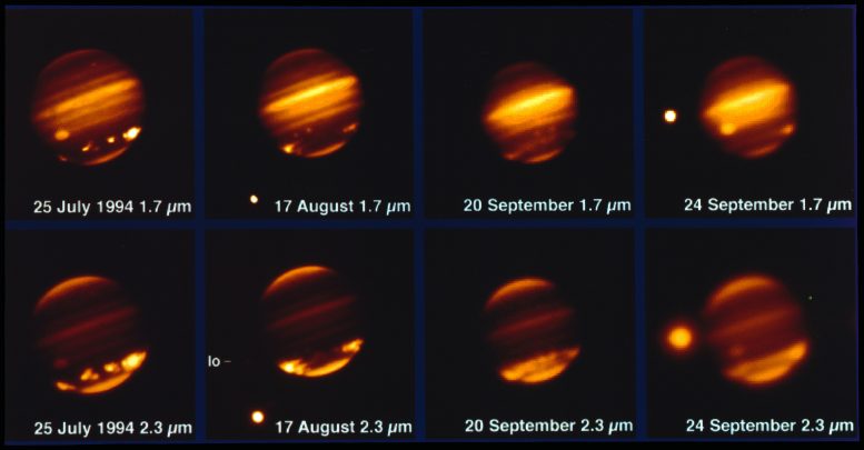 Comet Shoemaker–Levy 9 Impacting Jupiter in 1994