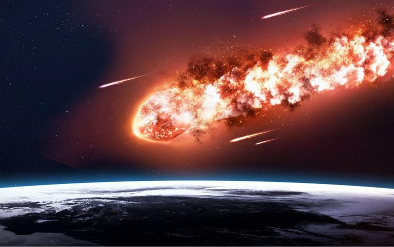 Comet on Fire Meteor Earth