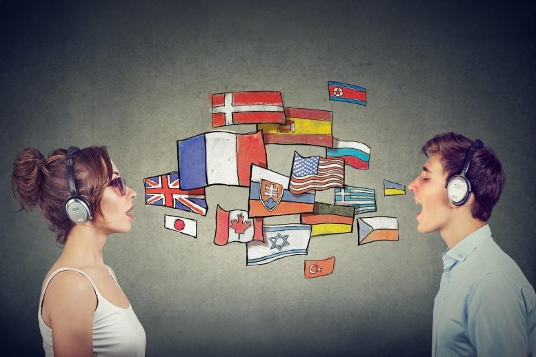 Communication Young People Headphones Different Languages