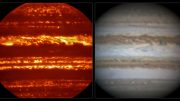 Comparison of VISIR and Visible Light Views of Jupiter