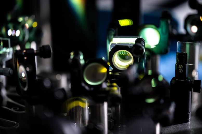 Complex Experimental Setup to Study Extremely Fast Movements of Electrons in Solids