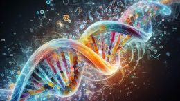 Complex Genetic Code DNA Art Concept