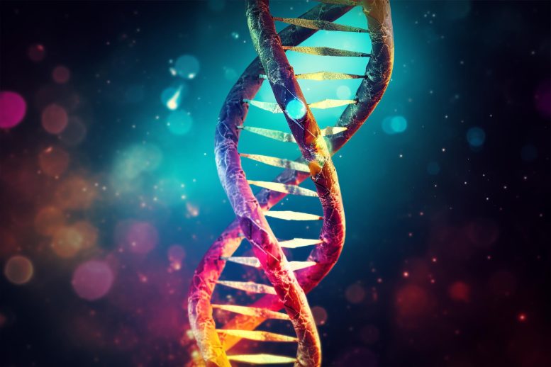 Complex Genetic Code DNA Concept Art Illustration