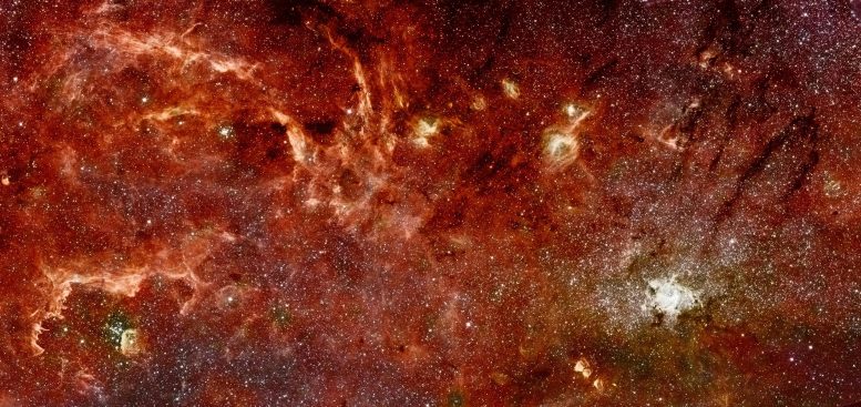 Color compuesto infrarrojo de la galaxia de la Vía Láctea