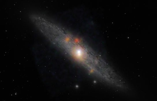 Composite Image of the Sculptor Galaxy