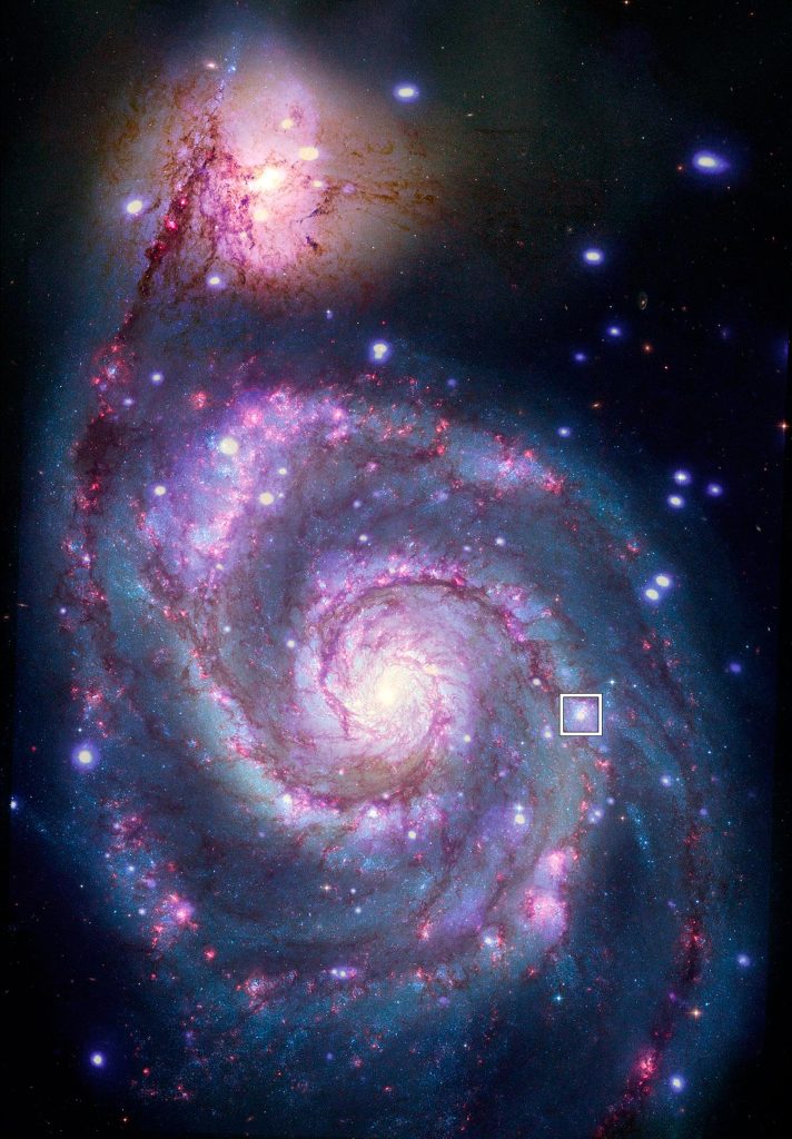 Composite M51 Labeled