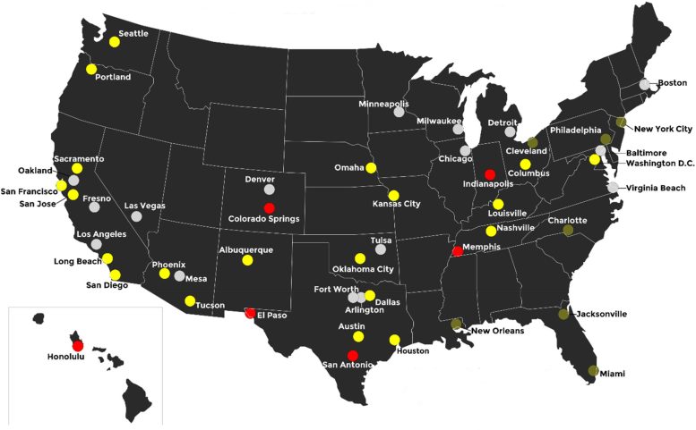 Composite Preparedness Score US Cities