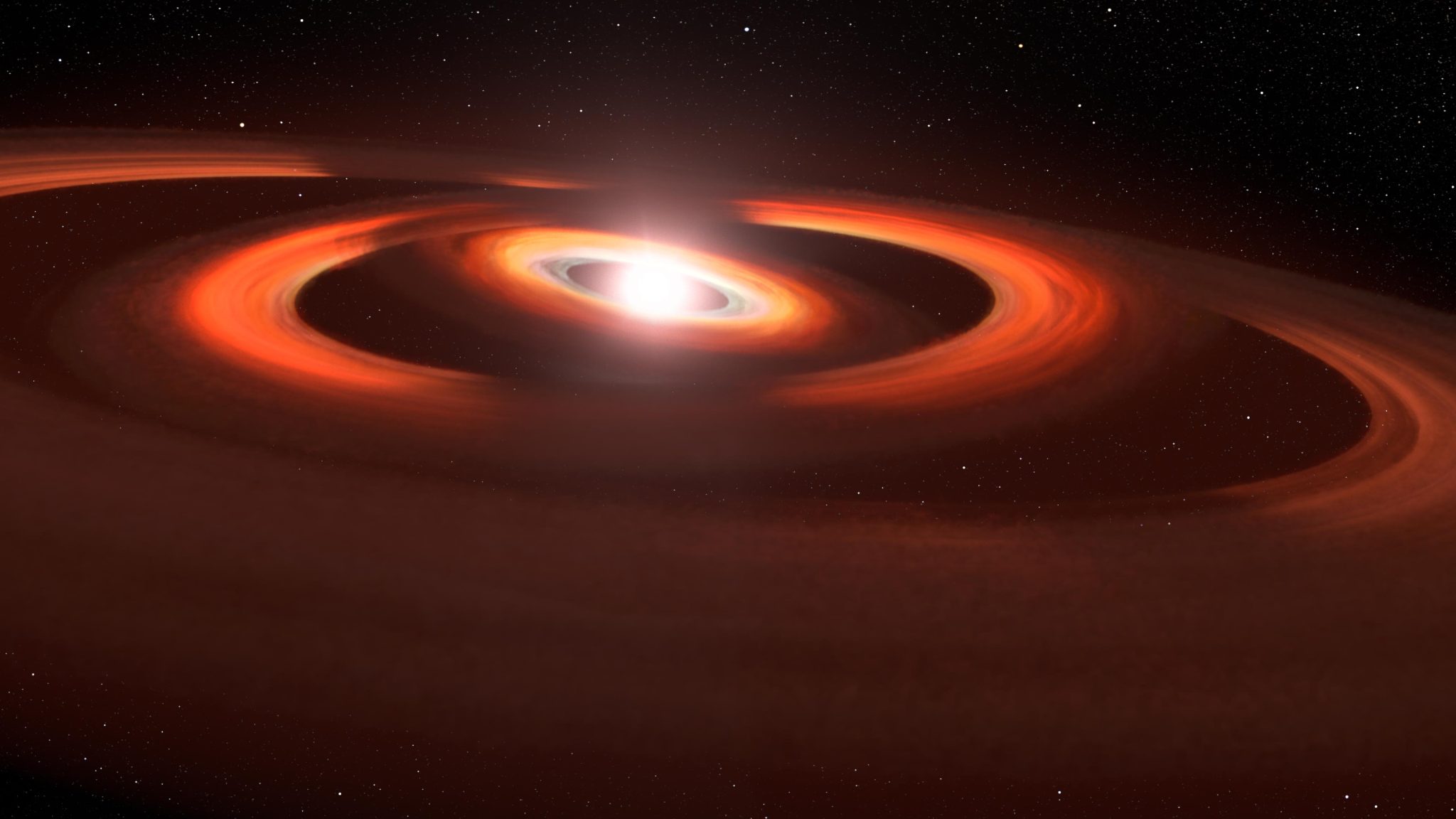 Disques de gaz et de poussière concentriques autour de l'étoile TW Hydrae