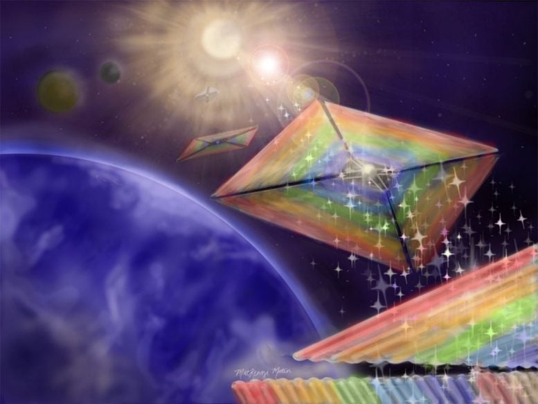 Concept Art of a Diffractive Solar Sail